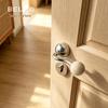 Bureau White Travertine Magnetic Silent Door Handle for Modern Luxury Bedrooms