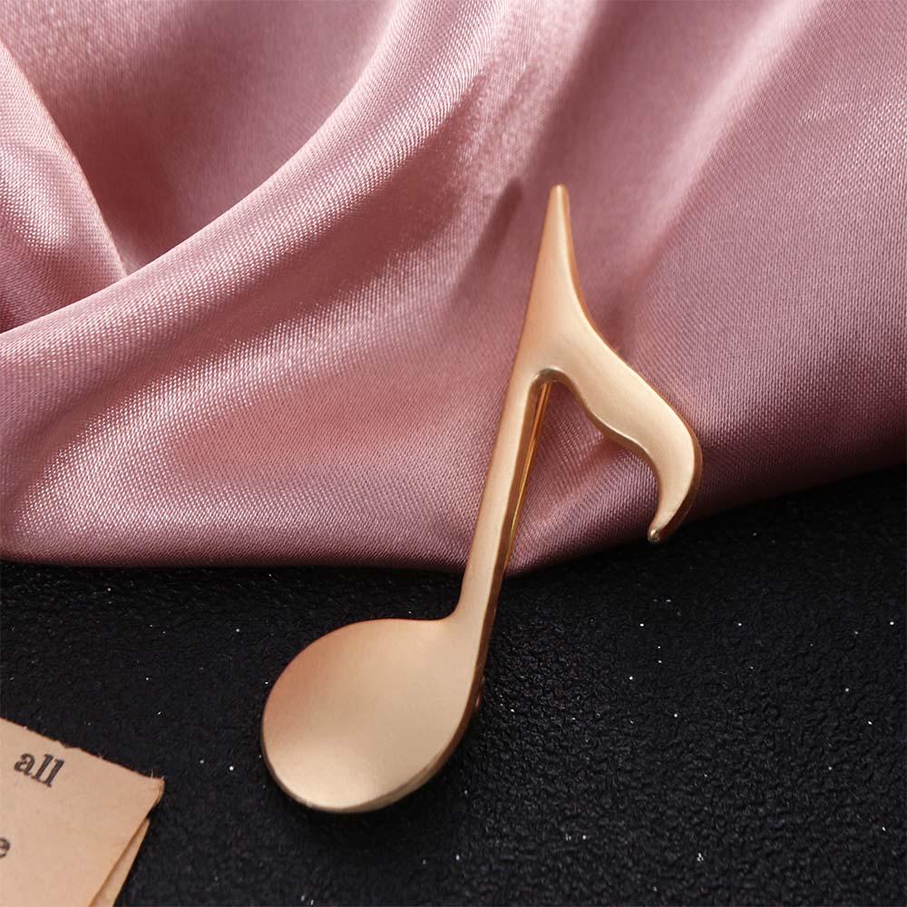Zinc Zinc Alloy Treble Clef Pins Music Instrument Harp Badge Fashion G Clef Brooch Concert Gift