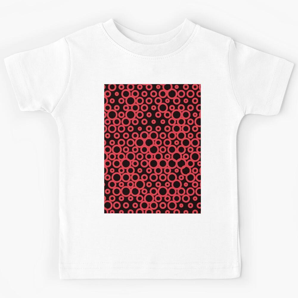 Cute Red and Black Polka Dot Pattern ,Red and Black Polka Dot Background,Retro Polka Dot Pattern, Kids T-Shirt 130
