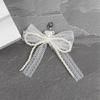 Lace Bowknot Shoe Jewelry for Sneakers Shoelaces Charm Detachable Shoe Clip with Faux Pearls Footwear Accessories