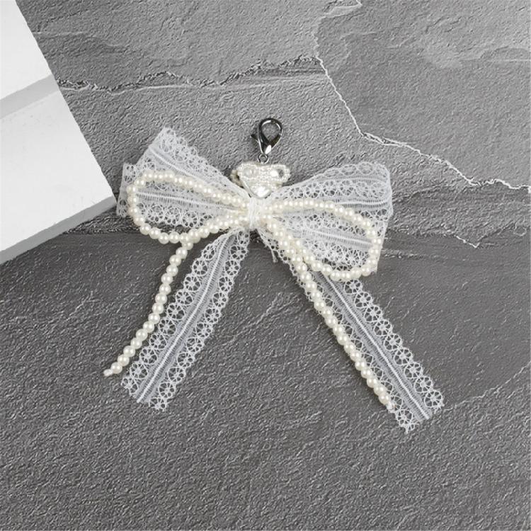 Lace Bowknot Shoe Jewelry for Sneakers Shoelaces Charm Detachable Shoe Clip with Faux Pearls Footwear Accessories