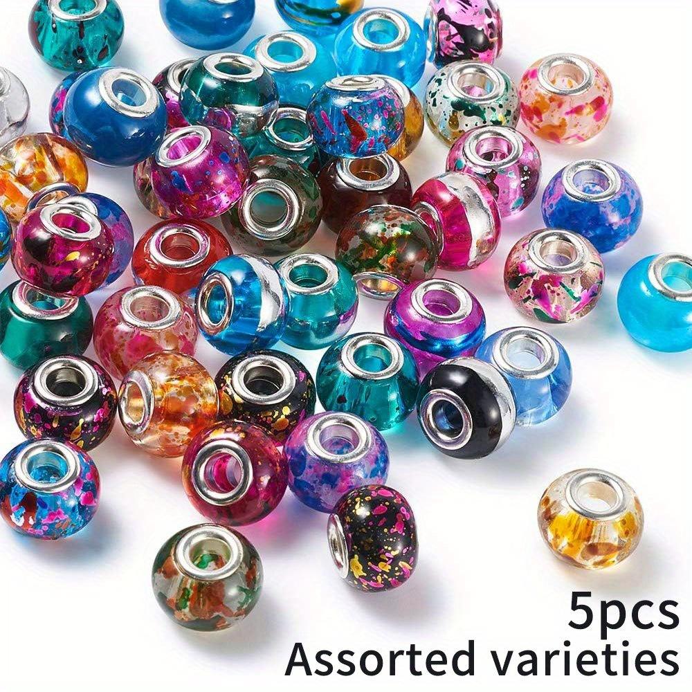 

5/10/20 шт. Бусины из смоляного материала с большими отверстиями, креативные бусины для рукоделия, декоративные бусины, браслеты, ожерелья, серьги, брелки, цепочка для ног, изготовление ювелирных изделий 5pcs