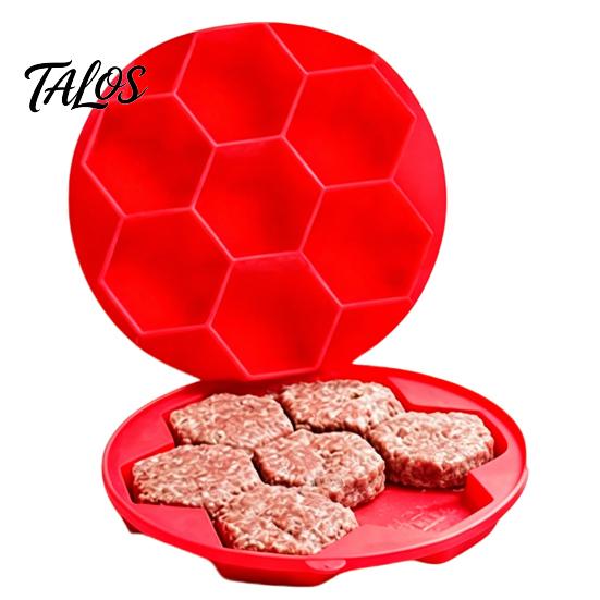 Versatile Baking Equipment 8 Cavity Silicone Hamburger Patty Maker, Burger Press Mold, Food‑Grade Non‑Stick Ground Beef Reusable Food Grade
