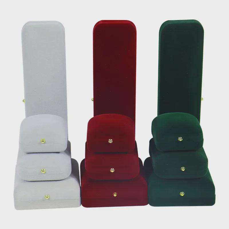 Flanelová úložná krabička na šperky na prsteny, náušnice, náhrdelníky, přívěsky a náramky