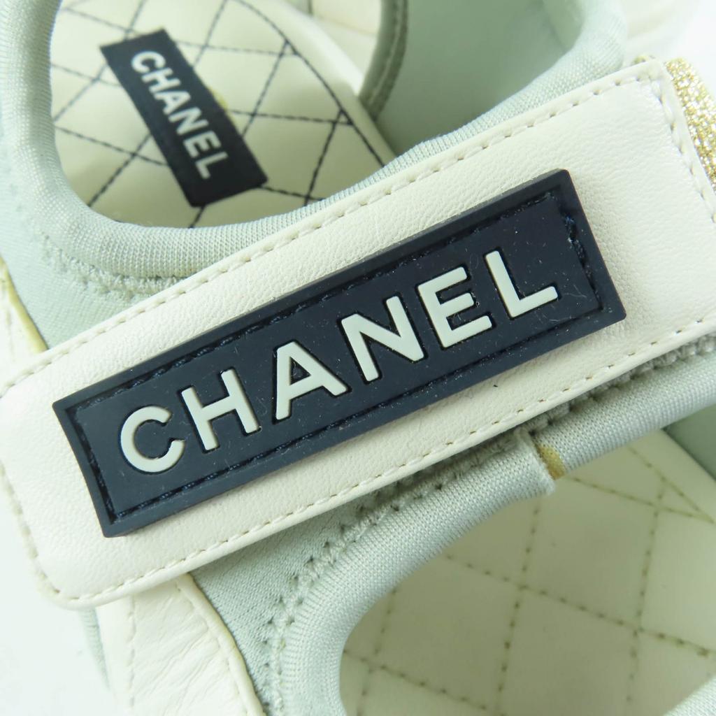 Very Good CHANEL COCO Mark Sport Sandals In Leather 37 21P G37231 Used