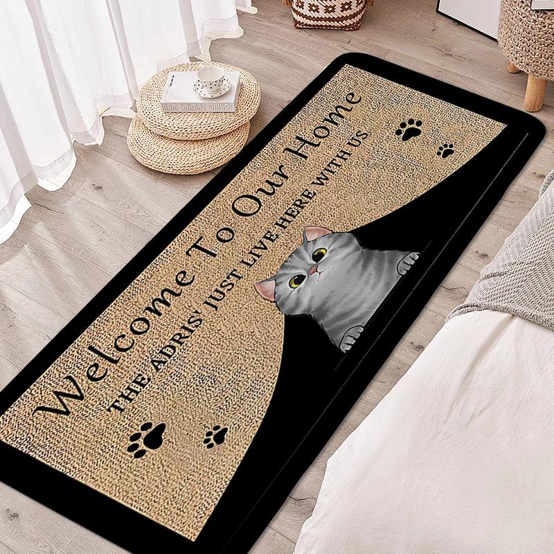 Carpet for Bedroom Lovely Pet Foot Mat Cat Dog Entrance Doormat Living Room Hallway Bathroom Rug Kitchen Accessories