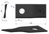 Knife, mower blade 105X48X3X19 right application 9041778 Niemeyer WARYŃSKI (sold in 25 pieces)