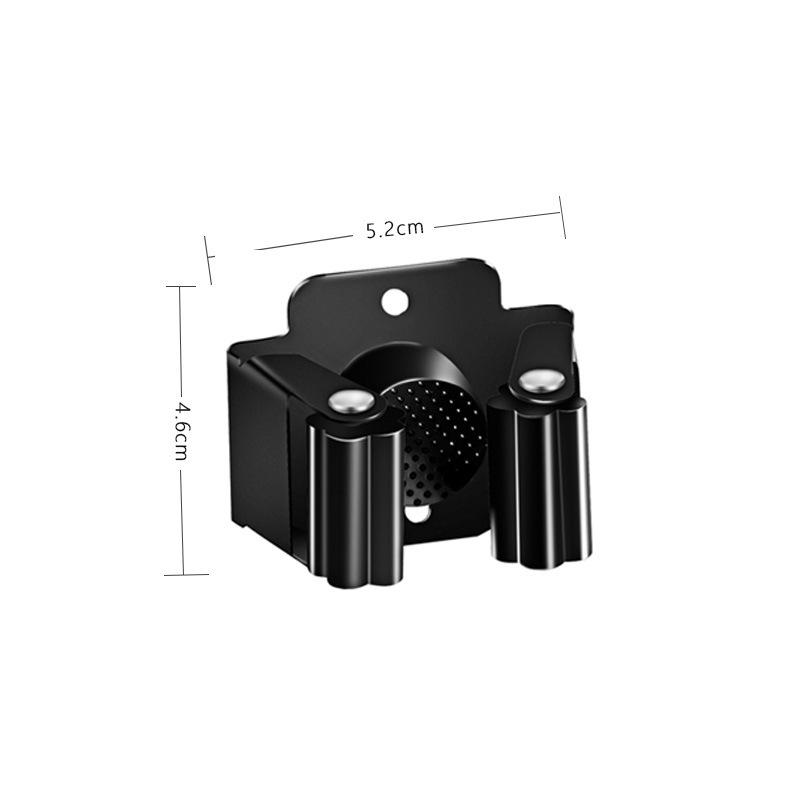 Stainless Steel Wall-Mounted Mop and Broom Holder, Punch-Free Clip for Bathroom Storage