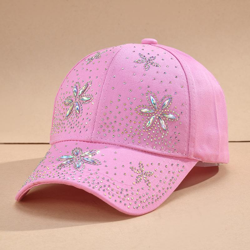 Creative Diamond Four Seasons Cap ins Tide Face Small Baseball Cap Spring and Autumn Outdoor Sunscreen Sun Hat