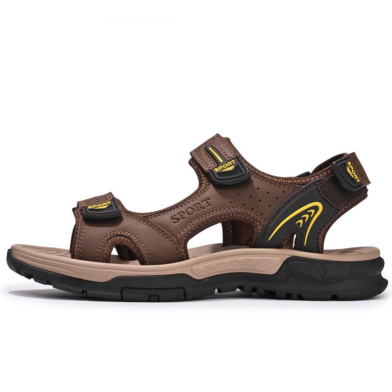 Fashion Fashion Brand Genuine Leather Men Sandals New Summer Men Shoes Beach Sandals for Man Outdoor Casual Sneakers Big Size 46