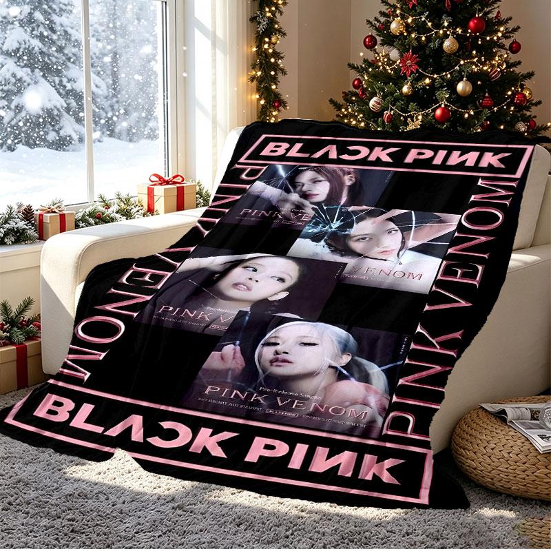 BLACKPINK Pattern Blanket for Home Decoration, Bed, Sofa, Car Travel, Camping, Suitable for All Seasons, Birthday Christmas Gift