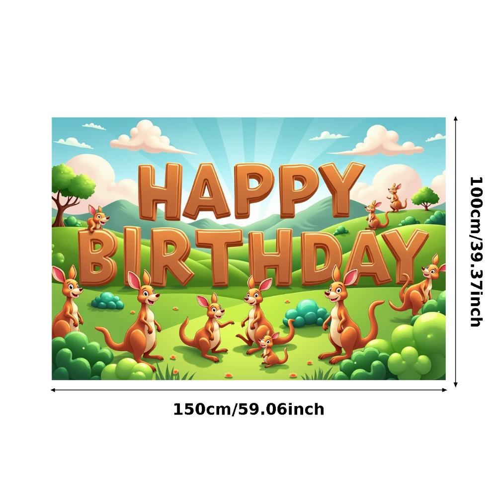Cute Animals Birthday Decor Animal Theme Banner Photo Prop for Family Gathering Holiday Celebration Outdoor Celebration
