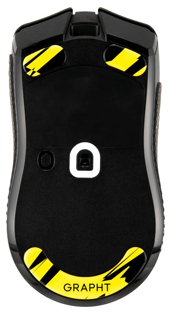 GRAPHT Glass Mouse Feet for Razer Viper V2 Pro Gaming Friction for Faster Mouse Aluminosilicate Tempered Glass with Rounded Durable and Quiet Mouse,