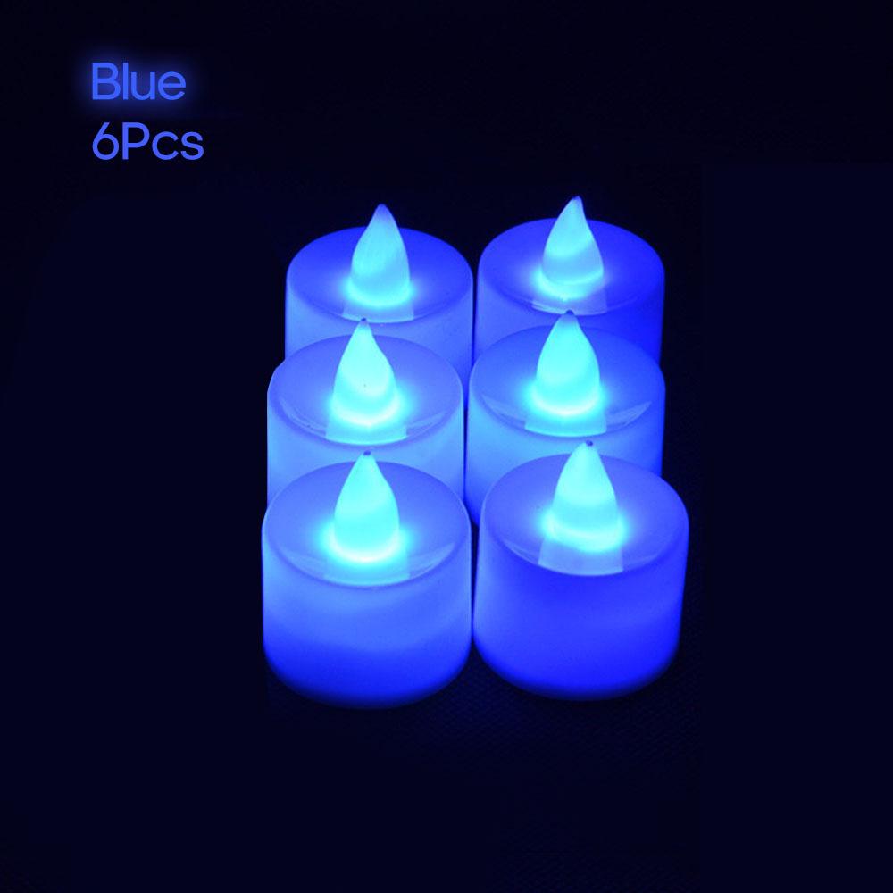 6/12Pcs Electric Led Candle Lamp Flameless Tealight Candles for Home Party Birthday Wedding Festival Decoration