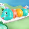 Electric Magnetic Caterpillar Toy with LED Light Music Toddlers Walking Caterpillar Toy Boys Girls Tummy Time Caterpillar Crawling Musical Toy