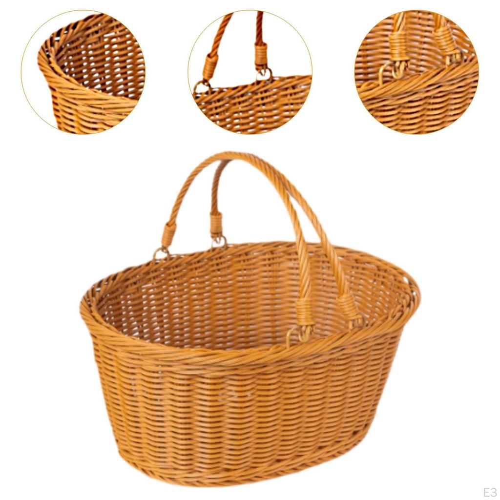 Handcrafted Storage Basket with Handles for Picnics And Events