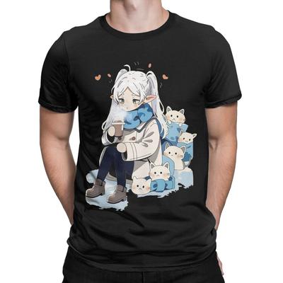 T-Shirts for Men Women Cute Frieren Humorous Cotton New Arrival Clothes