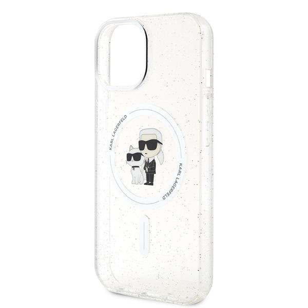Karl Lagerfeld Klhmp15Mhgkcnot Iphone 15 Plus / 14 Plus 6.7 Transparent Hardcase Karl&Choupette Glitter Magsafe