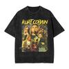 Kurt Cobain T Shirt Hip Hop Washed 100% Cotton High Street T-Shirt Retro Men Women Tops Streetwear Printed Tee Shirt