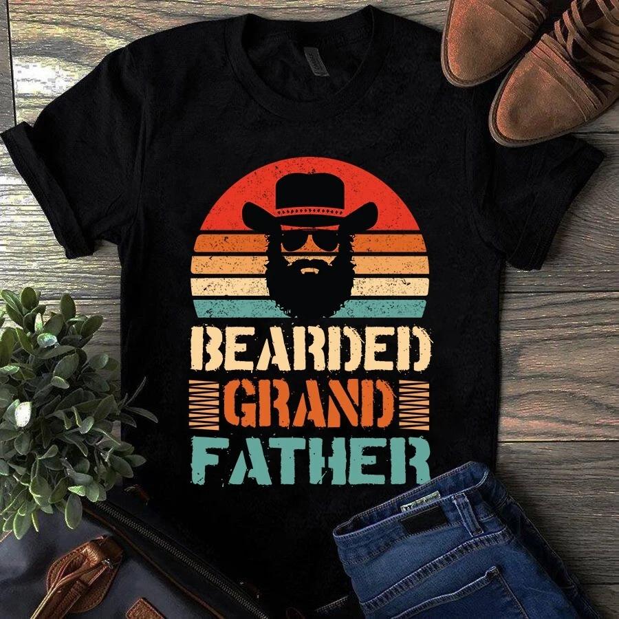 Bearded Grandfather Vintage Dad Old Man Men s and Women s T-shirts XXL