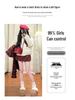 Red Plaid Women's High-Waist A-Line Skirt, Stylish Petite Woolen Skirt for Spring/Autumn 2026.