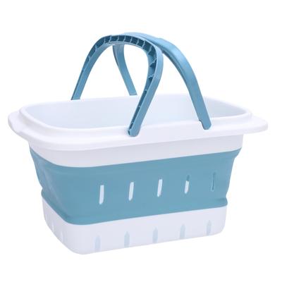 Foldable Bath Toy Storage Organizer Hollow Quick Drain Drying Bathtub Toy Storage Basket for