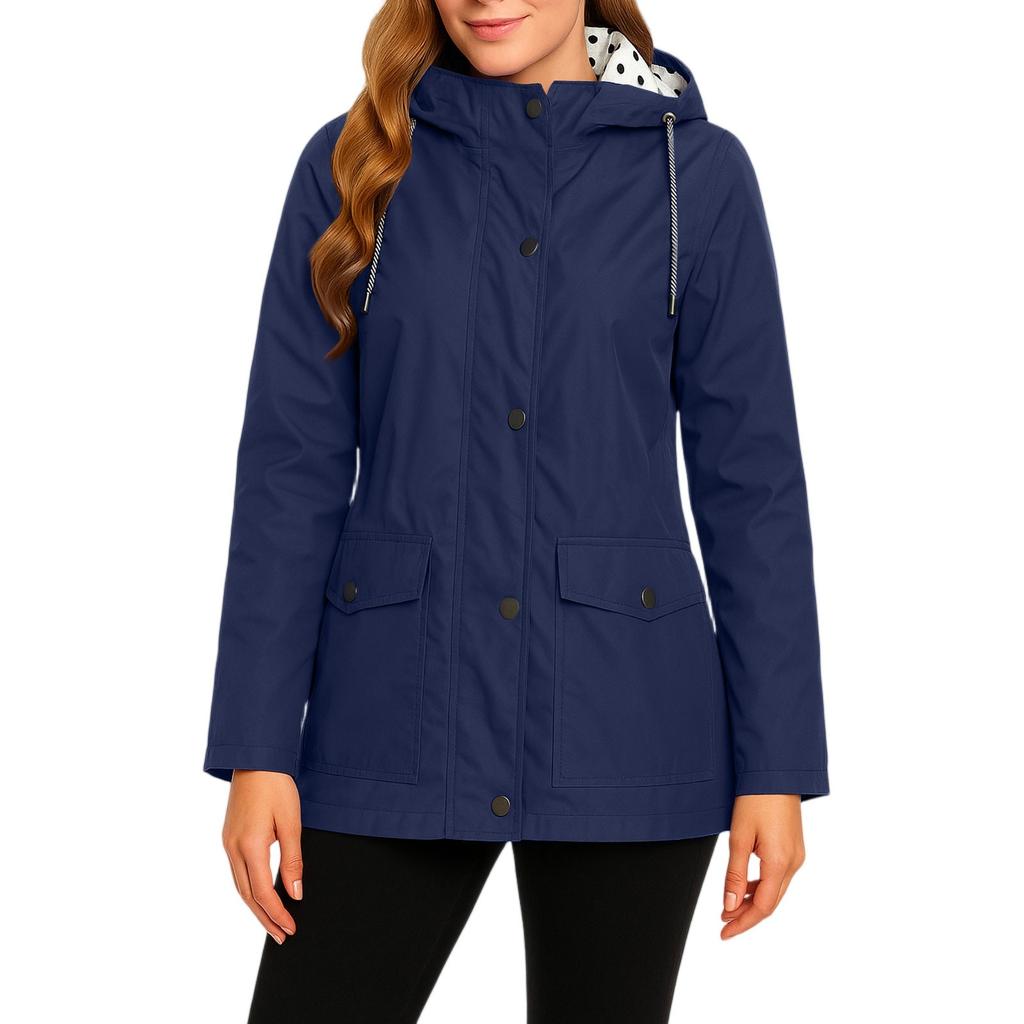 Dámské pláštěnky s kapucí lehká venkovní nepromokavá větrovka s kapucí pevná bunda trenčkot plus velikost