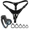 Pink Adjustable Male Chastity Device with Birdcage Cage 5 Ring Sizes Secure Long-Term Chastity Harness for BDSM Training Couple