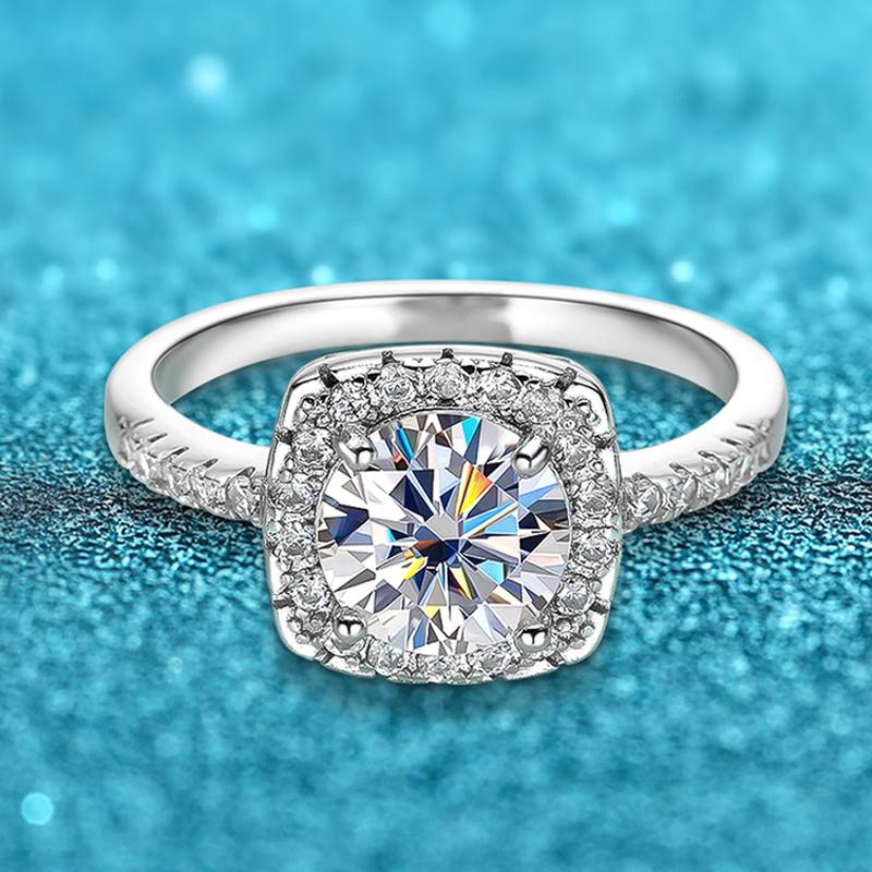 9mm 3ct D Color GRA Moissanite Engagement for Women Colorless Rond Cut Sparkling Solitaire Bridel Set 925 Silver Platinum