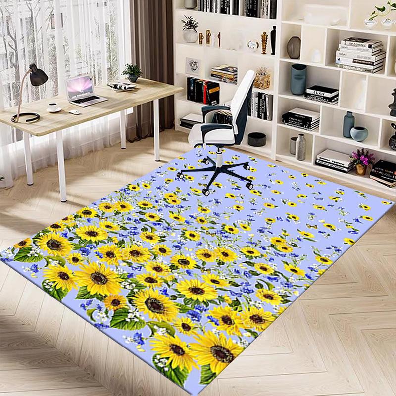 1PC Sunflowers Flowers Extra Large Non-Slip Floor carpet, Office, family, bedroom, Studio Large Area Rug,Longlasting Material-J0352