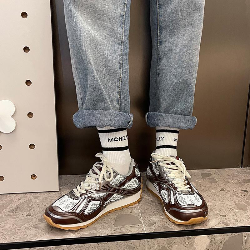 Cowhide version~ The same dad shoes for women in the summer of 2025, the new versatile European silver casual sports shoes for women