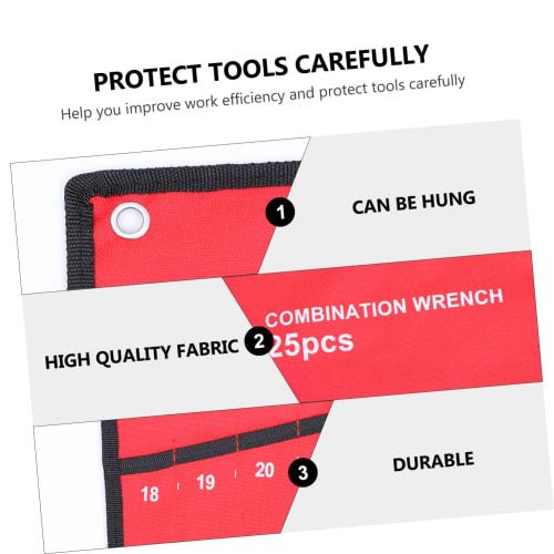 LIFKOME Repair Tool Storage Bundle Bag, Canvas Spanner Holder, Wrench Organizer Pouch, Oxford Cloth