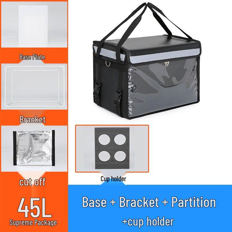 Cutie Izolată Impermeabilă pentru Livrare Mâncare pentru Standuri Stradale - Disponibilă în Mărimi Mari și Mici