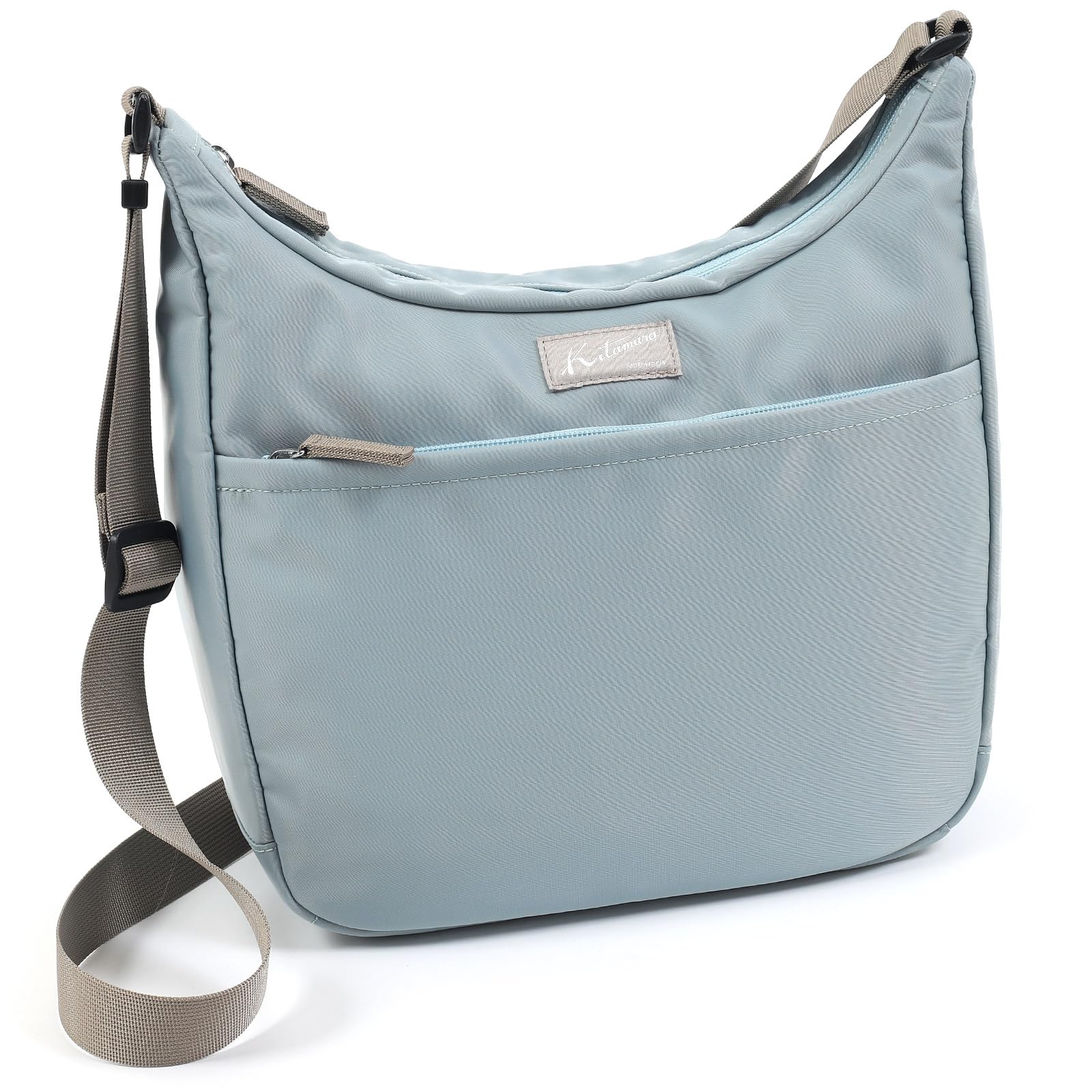 

Crossbody Shoulder Bag Saxophone Beige 25521 [Kitamura] R-0740 Women s Blue/Sand [Blue]