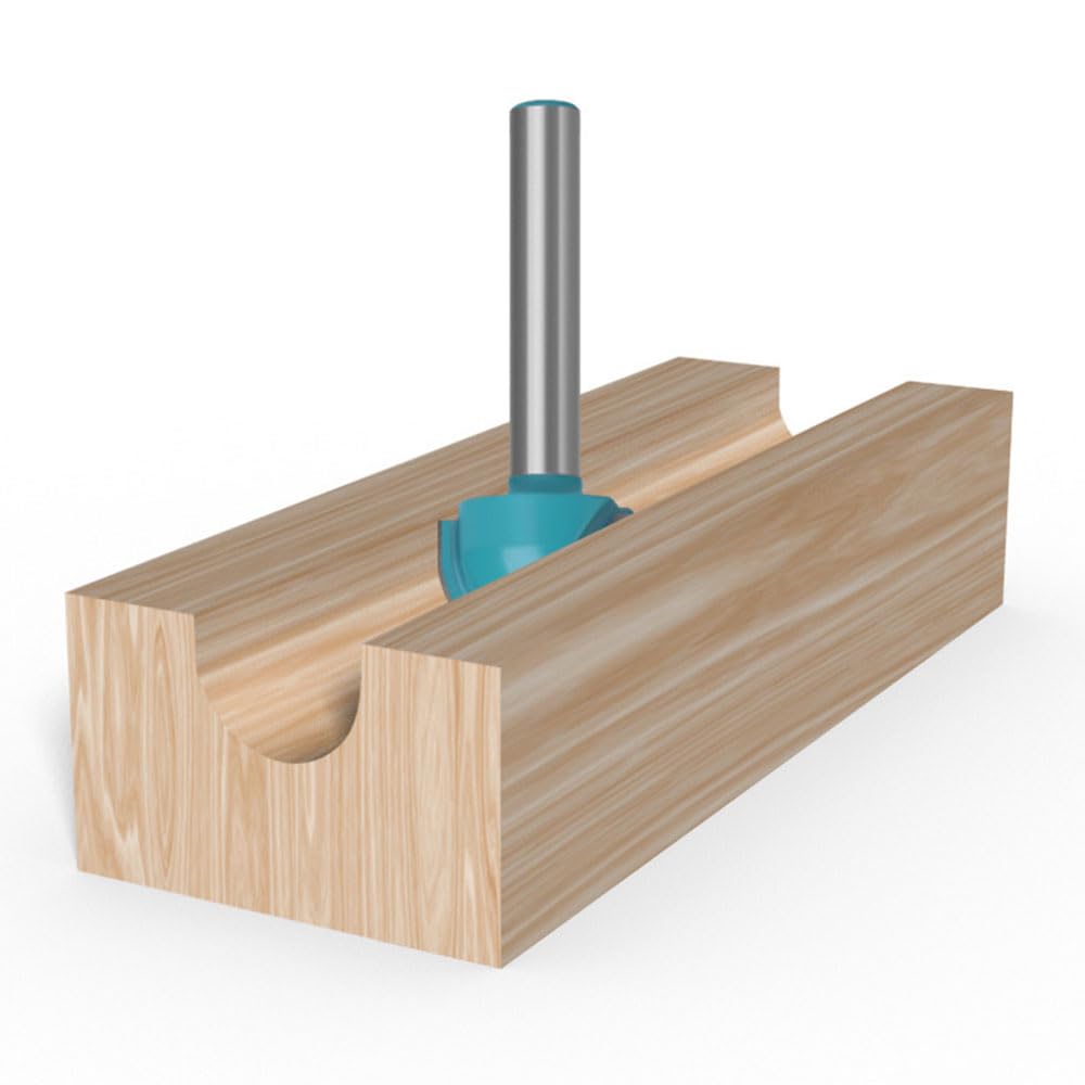 Solid Carbide Trimmer Solid Carbide Router 6mm Shank Round Bottom Trimmer Knife Set for Electric Tenon Woodworking Milling Industrial Quality Solid