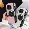 Alte Kamera Rose Lila Für Iphone 11 12 13 14 15 Pro Max Plus Mini 7 8 Se 2020 X Xs Xr Elliptische Gehärtetes Glas Handyhülle