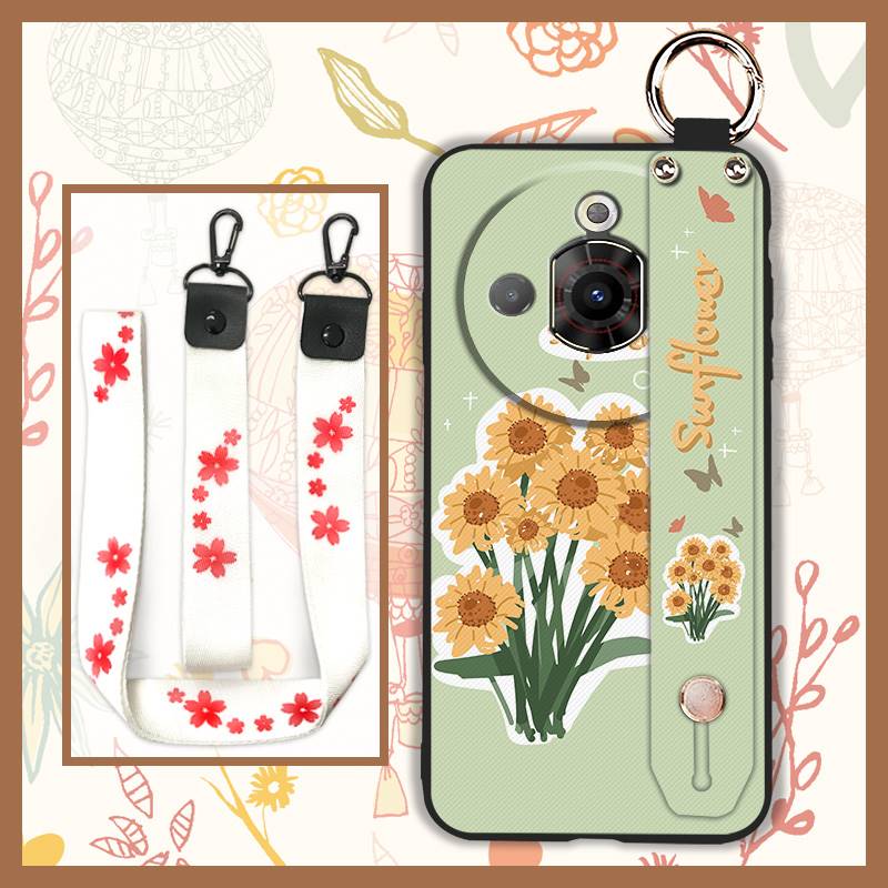 Fashion Design Waterproof Phone Case For ZTE Nubia Focus Pro 5G Dirt-resistant Kickstand Lanyard Anti-dust Protective