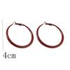 Ankela Orecchini a cerchio grandi e rotondi rossi per donna, semplici e alla moda, con cerchio geometrico iperbole, orecchini a cerchio Huggie, gioielli Brincos Bijoux, regalo