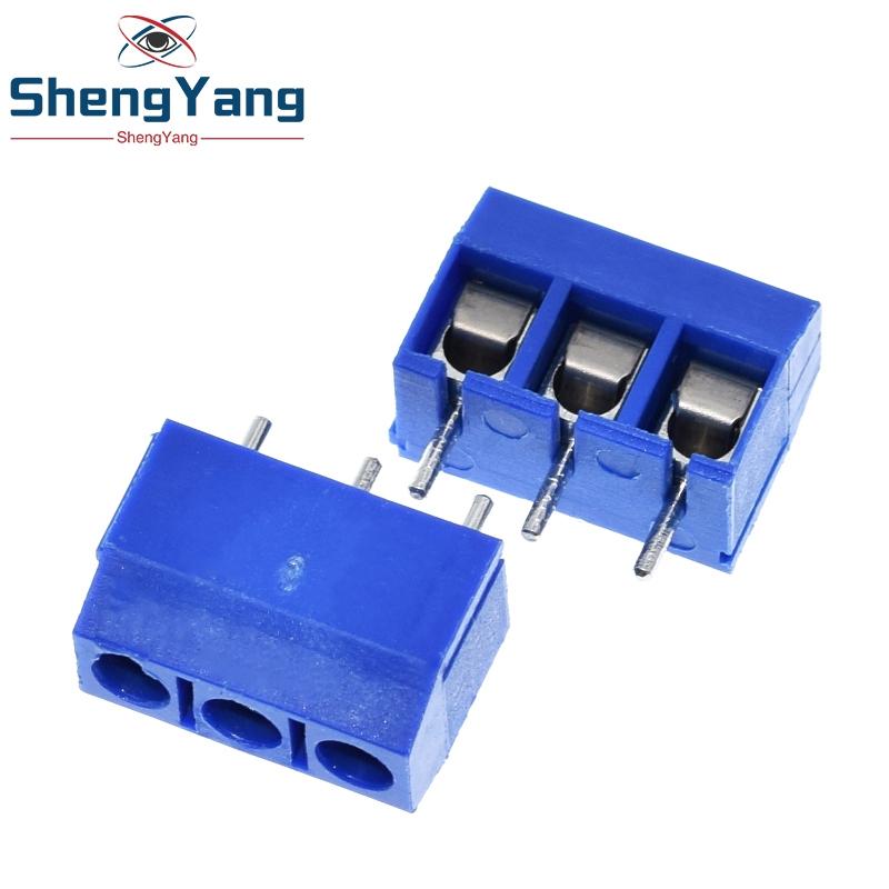 10/20/50pcs KF301-3P 301-3P 3P 3 Pin Plug-in Screw Terminals-Block Connector 5.08mm Pitch  2 Pin Screw Terminal-Block