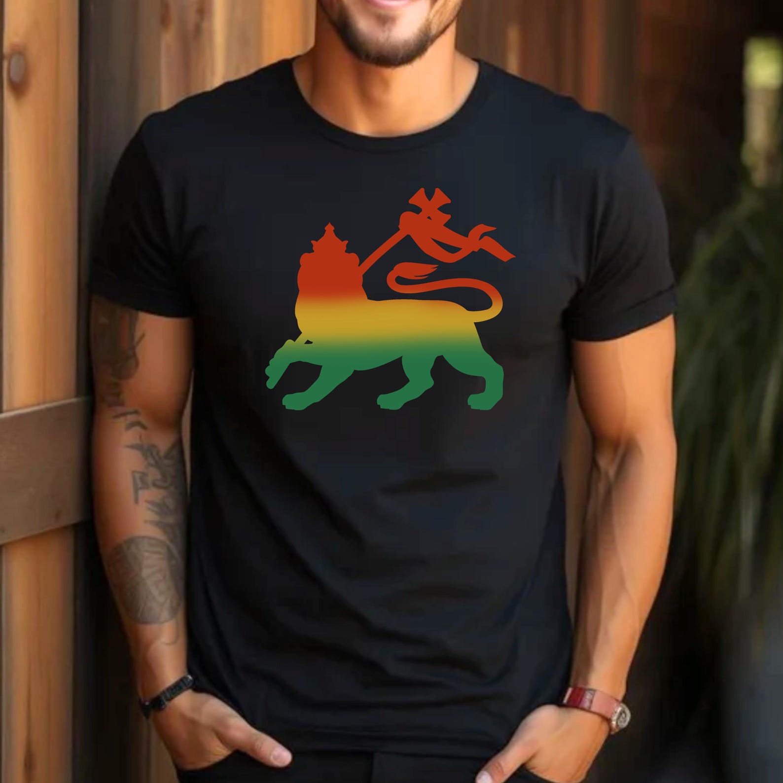 Rasta Shirt, Lion of Judah Rasta Reggae T-Shirt, Unisex Bella+Canvas Tee, Marley T-Shirt, Rastafari Shirt L
