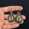 Golden Rutile Jewelry, 999 Copper Wire Wrapped Earrings, Handmade Gemstone Jewelry Earrings For Memorial Day