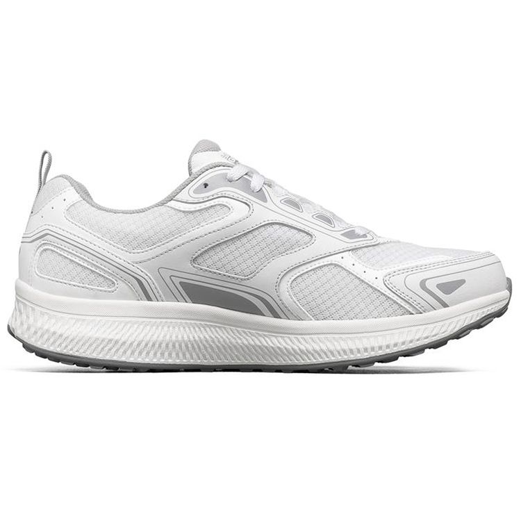 Skechers Go Run Consistent Fashionable Minimalist Comfortable Lightweight Low-Top Casual Running Shoes Men Sneaker White Gray 220034-WGY
