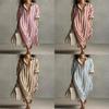 Stripe Shirt Dress With Pockets For Casual Summer Wear