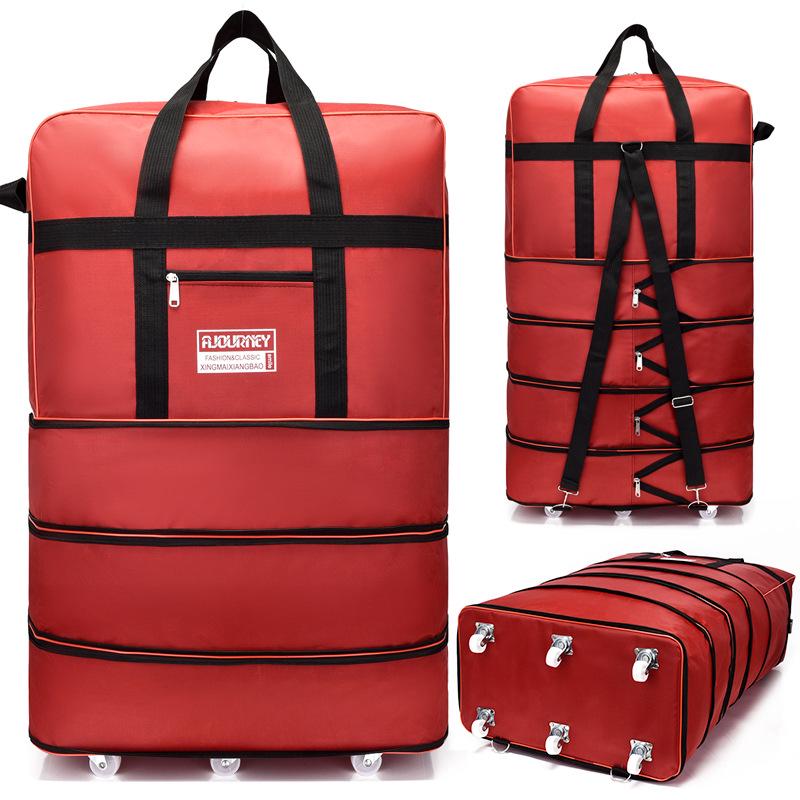 Expandable Large Capacity Foldable Travel Luggage with Universal Wheels (158 cm)