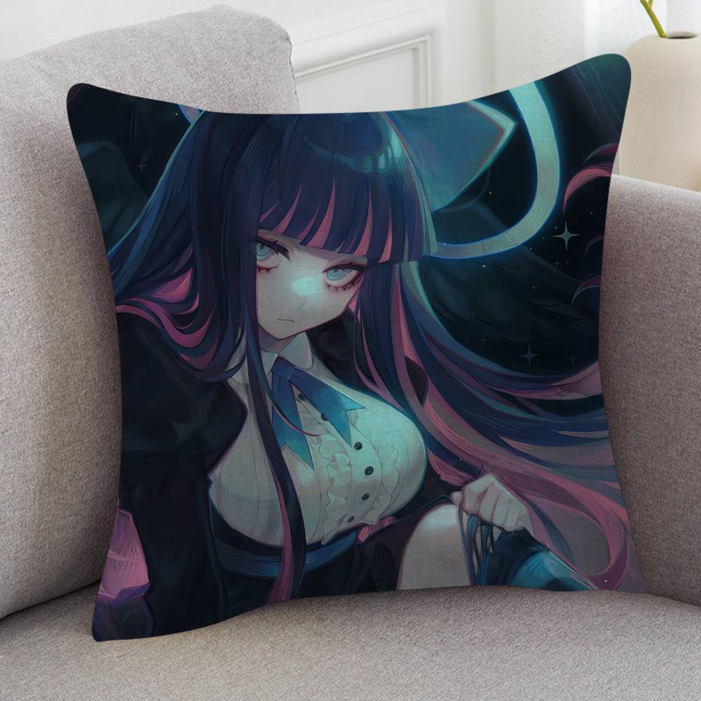 Anime Panty And Stocking With Garterbelt Soft Comfortable Pillow Case Cartoon For Sofa Office Retro Decor Protective Cover