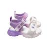 Sports Sandals for Velcro Stylish [B-TOPAZ] Two-tone Sandals, Children, Purple, Comfortable, Non-slip, Closure, Adjustable, Cute, (Sweet Purple/21cm)