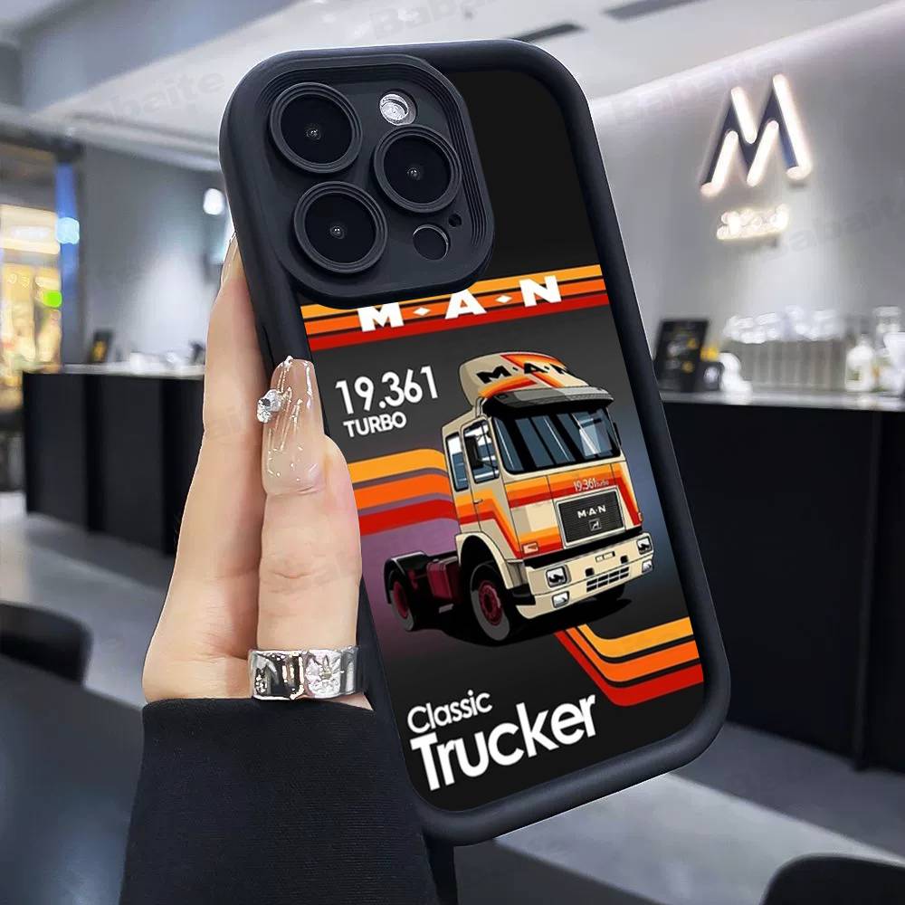 

Классический чехол для телефона с логотипом грузовика для iPhone 16 15 14 Plus 13 12 11 17 Pro Max Pro Мягкая крышка iPhone 13 pro