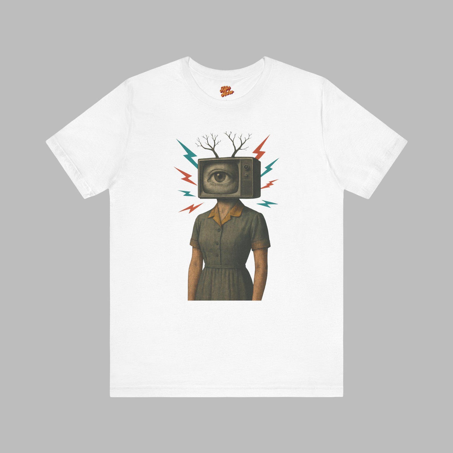 TV Head Retro Collage Graphic Tee S