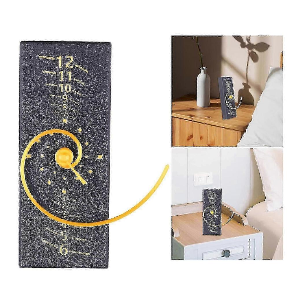 Spirals Fibonaccis Rectangular Wall Clock Combining Mathematical Aesthetic and Modern Styles for Unique Homes Decors 25-26s