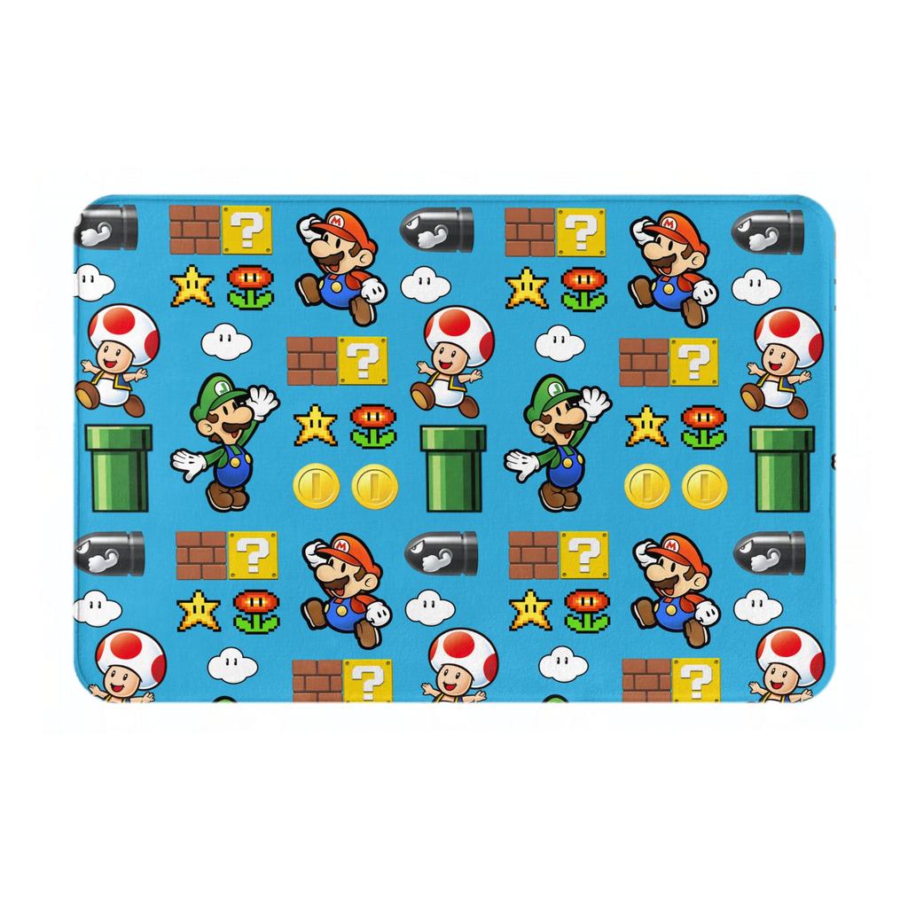 M-Marios Super Bros Doormat Anti-Slip Entrance Bath Kitchen Door Floor Mats  Garden Carpet Rug